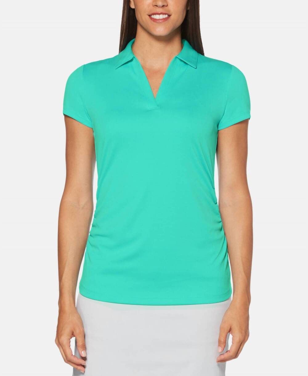 NEW PGA TOUR women's airflux golf polo in peacock green